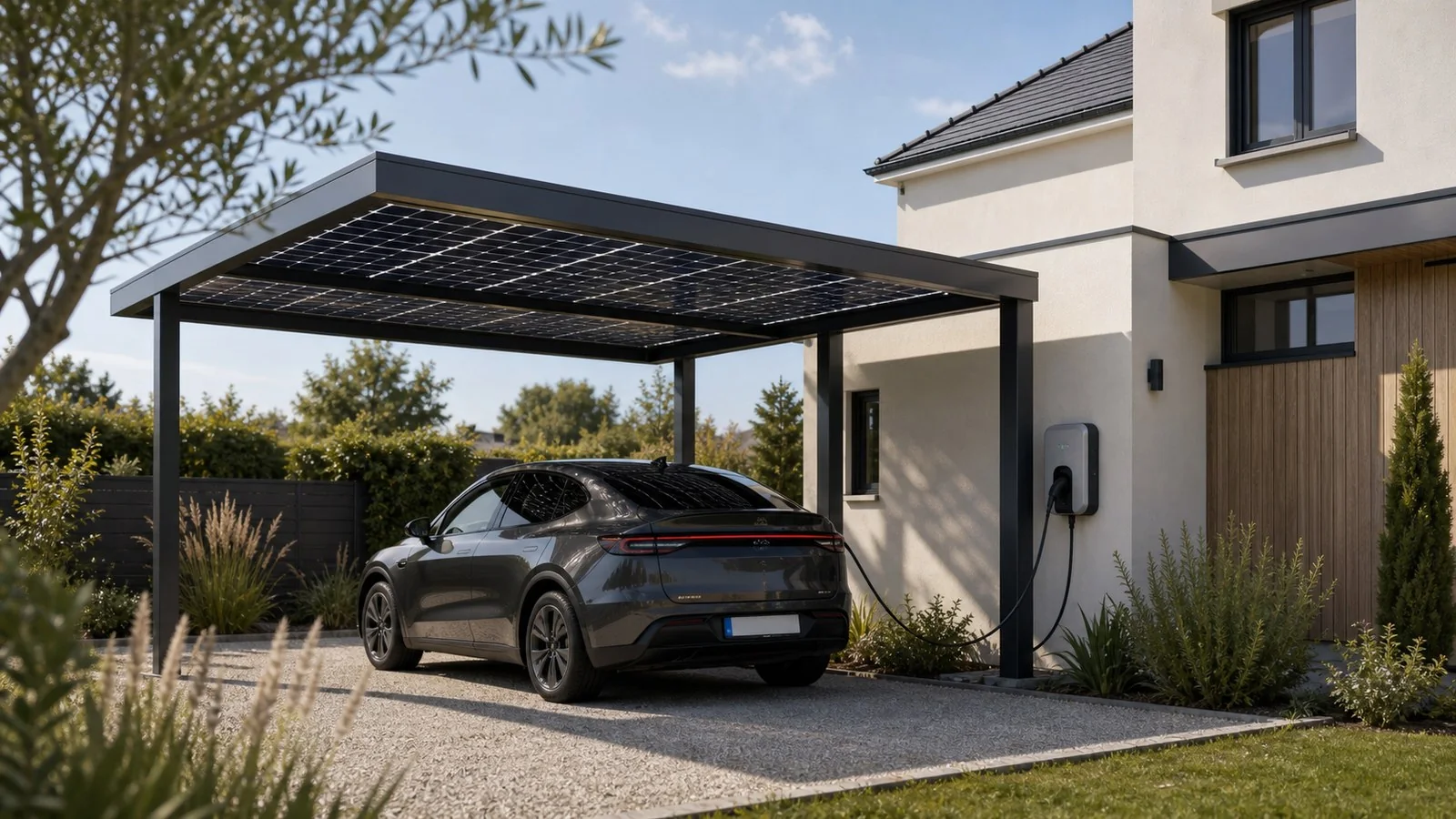 Carport solaire : bonne ou mauvaise idée ? - illustration Le Guide Habitat