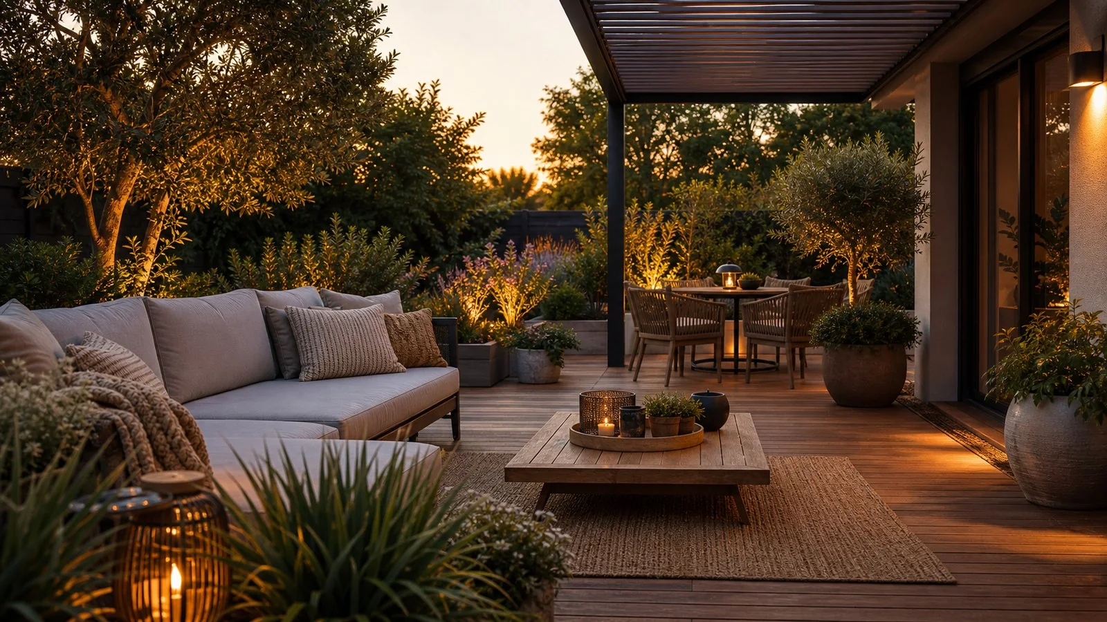 Comment créer une terrasse cosy ? - illustration Le Guide Habitat