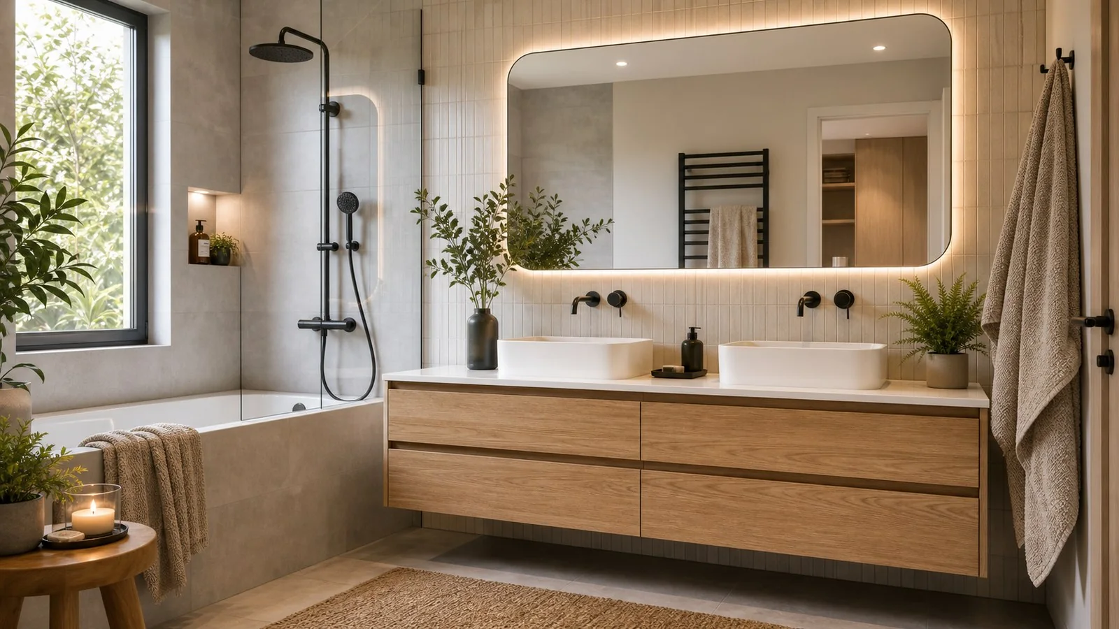 Comment rendre une salle de bain plus moderne sans gros travaux ? - illustration Le Guide Habitat